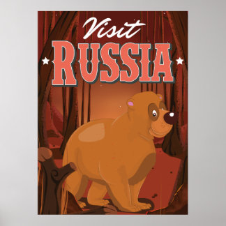 Póster Visita rusia Vintage poster personalizado