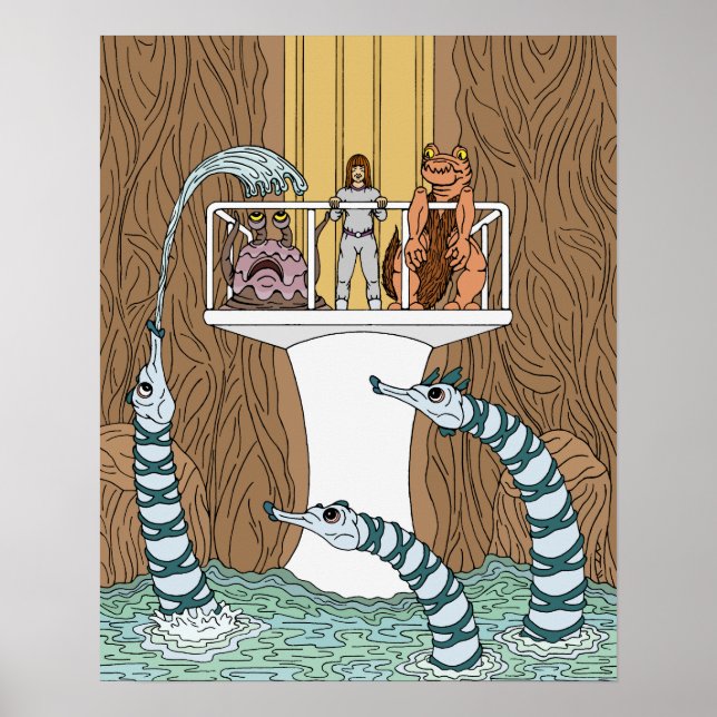 Póster Visitando la Piscina de los Piptrixones (Frente)