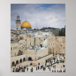 Póster Visitantes, Plaza del Muro Occidental y Cúpula de 