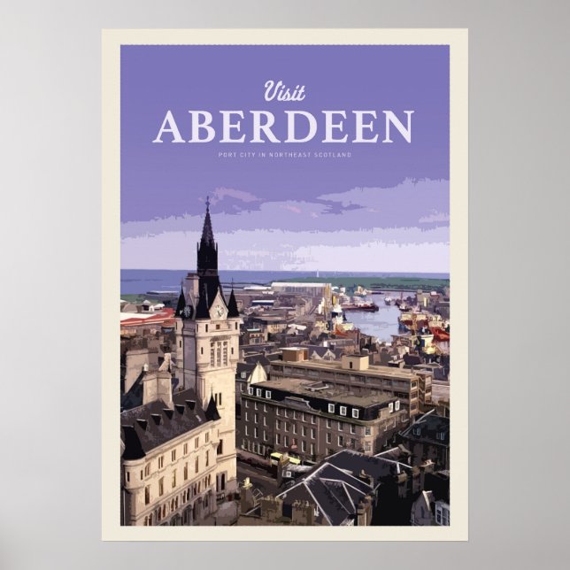 Póster Visitar Aberdeen (Frente)