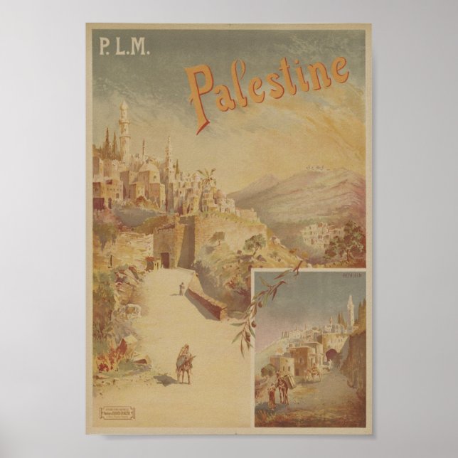 Póster Visitar afiche de la época palestina (Frente)