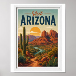 Póster Visitar Arizona Viajes Vintage