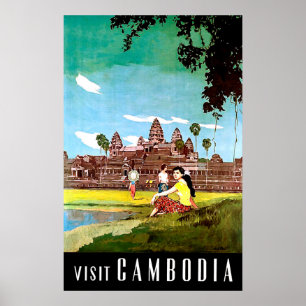 Póster Visitar Camboya