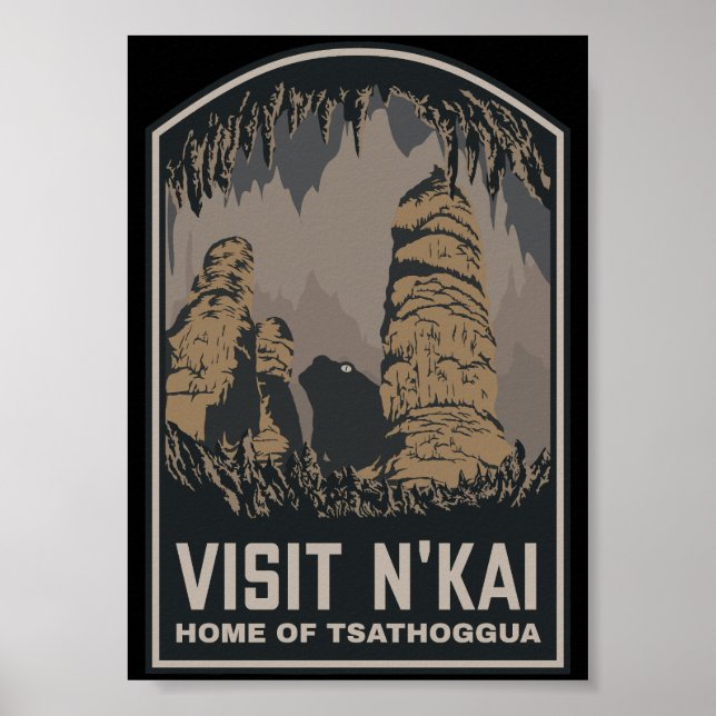 Póster Visitar el afiche de viaje de N'kai Lovecraft Tsat (Frente)