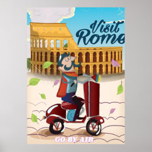 Póster Visitar el afiche de viaje del personalizado de Ro