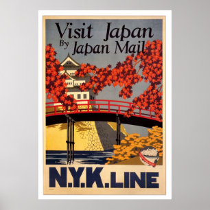 Póster Visitar el Poster retro de Japón