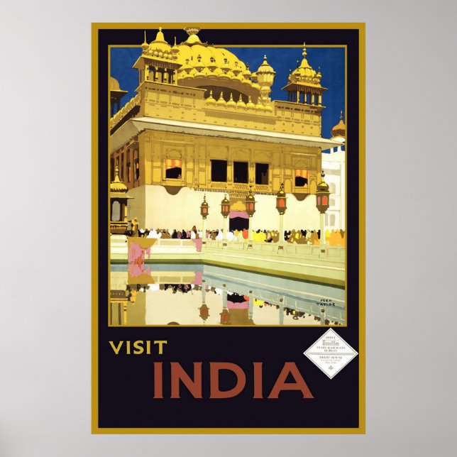 Póster Visitar India (Frente)