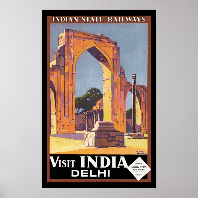 Póster Visitar India - Delhi (Frente)
