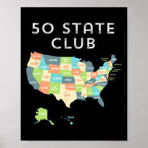 Póster Visitar la Camisa de los 50 Estados
