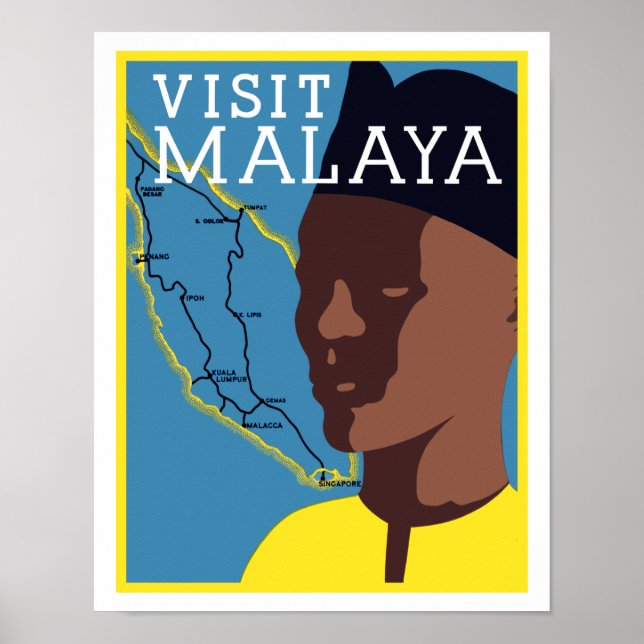 Póster Visitar Malaya (Frente)