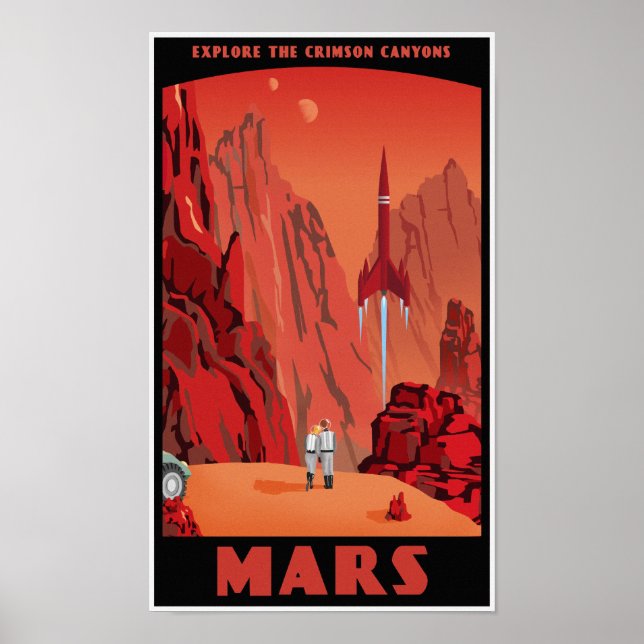 Póster Visitar Mars (Frente)
