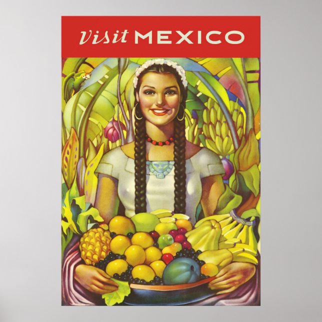 Póster Visitar México (Frente)