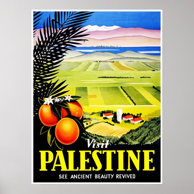 Póster Visitar Palestina ~ Ver la belleza antigua revivid (Frente)