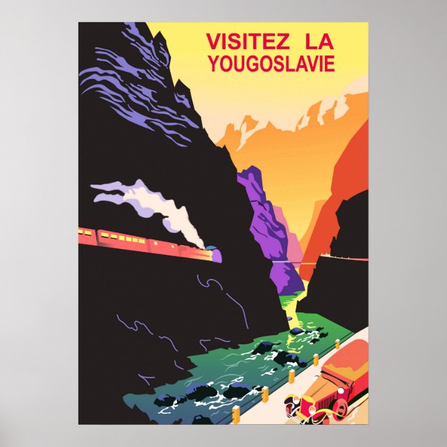 Póster Visitar Yugoslavia (Frente)