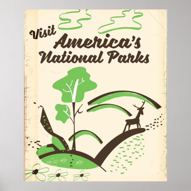 Póster Visite el afiche de la cosecha de los Parques Naci (Frente)
