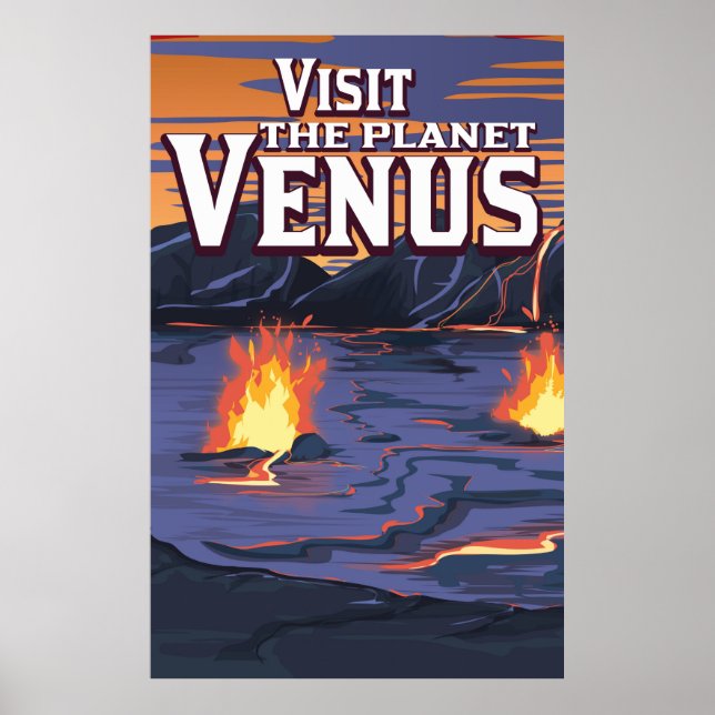 Póster Visite el afiche de viaje del Planet Venus (Frente)