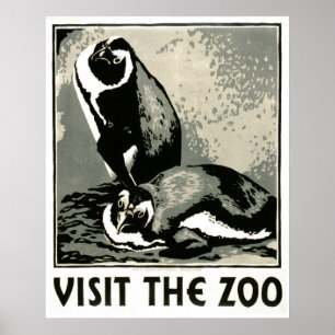 Póster Visite el parque zoológico - el poster de WPA -