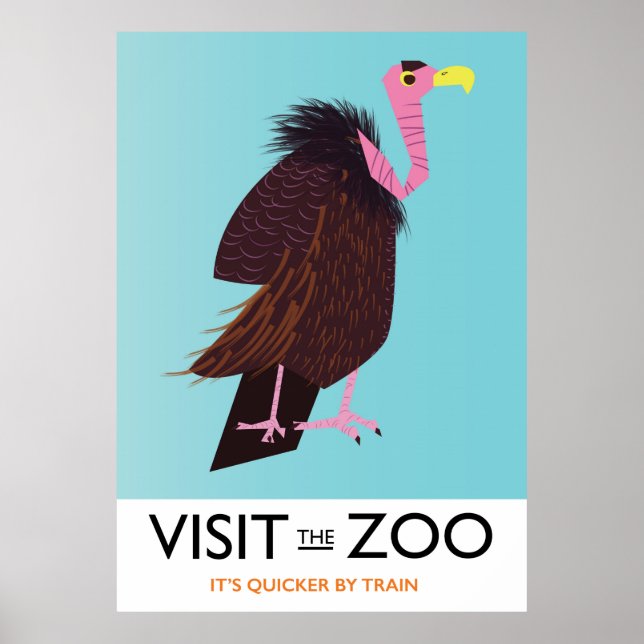 Póster Visite el zoológico (Frente)