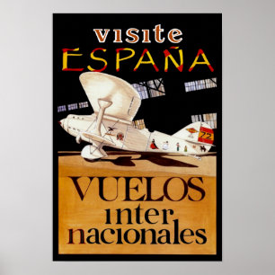 Póster Visite Espana ~ Vuelos Internacionales