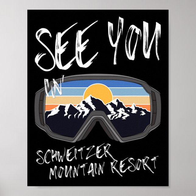 Póster Visite Schweitzer Mountain Resort Senderismo Vacat (Frente)