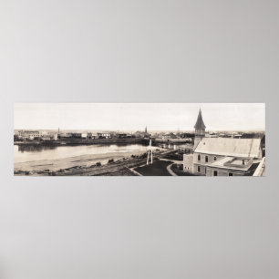 Póster Vista 1915 de Fairbanks, fotografía larga de la