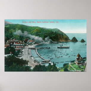 Póster Vista aérea de Avalon y de la bahía