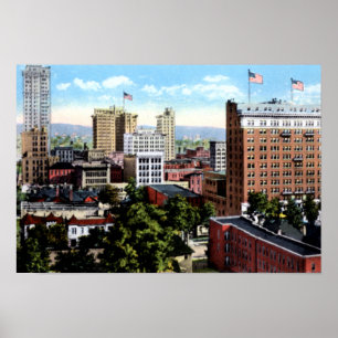 Póster Vista aérea de Birmingham Alabama