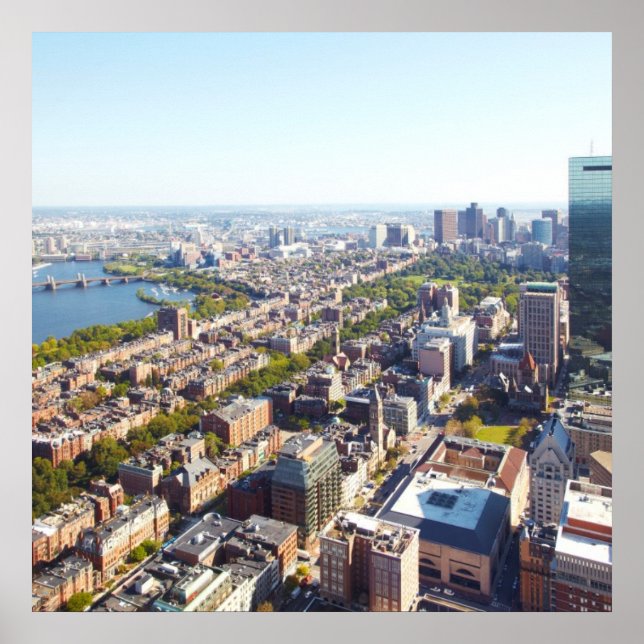 Póster Vista aérea de Boston (Frente)