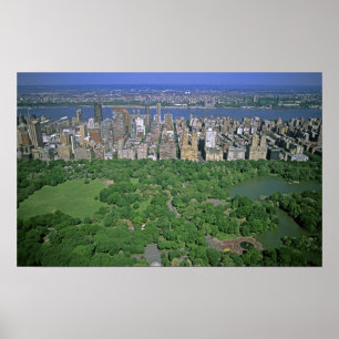 Póster Vista aérea de Central Park y el lado oeste