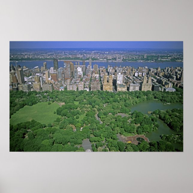 Póster Vista aérea de Central Park y el lado oeste (Frente)