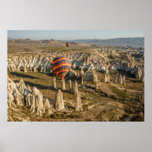 Póster Vista aérea de globos aerostáticos, Cappadocia 2