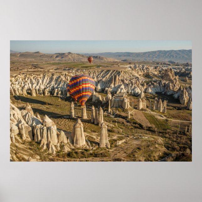 Póster Vista Aérea De Globos De Aire Caliente, Cappadocia (Frente)