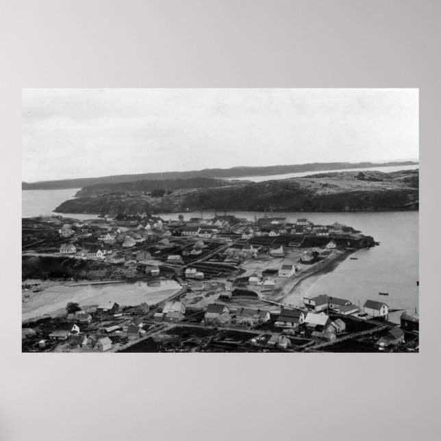 Póster Vista aérea de Kodiak, Alaska Photograph (Frente)