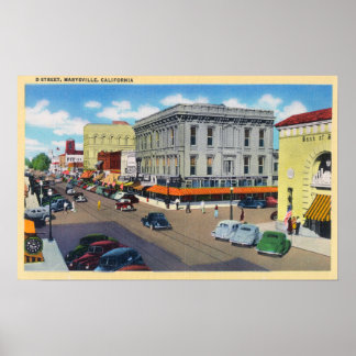 Póster Vista aérea de la calle D