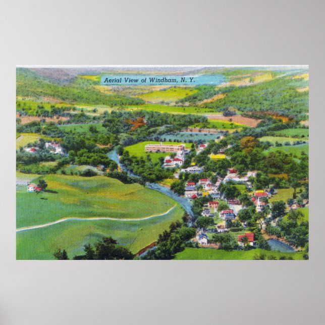 Póster Vista aérea de la ciudad 6 (Frente)