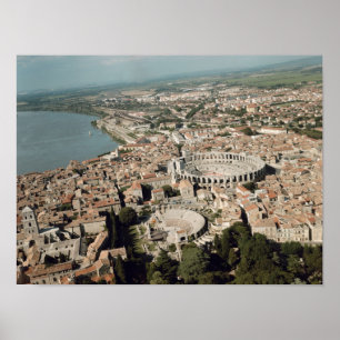 Póster Vista aérea de la ciudad con