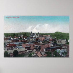 Póster Vista aérea de la ciudad # de 2Jackson, CA