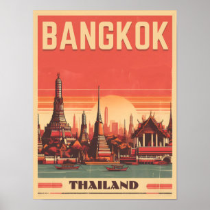 Póster Vista aérea de la ciudad de Bangkok Regalos de via