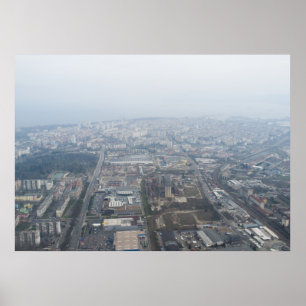 Póster Vista aérea de la ciudad de Burgas, Bulgaria