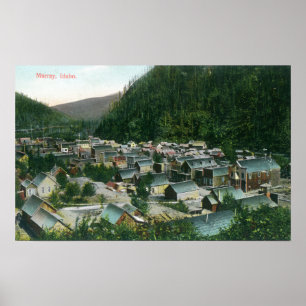 Póster Vista aérea de la ciudad de Murray, ID