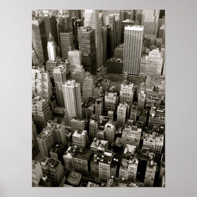 Póster Vista aérea de la ciudad de Nueva York (Frente)
