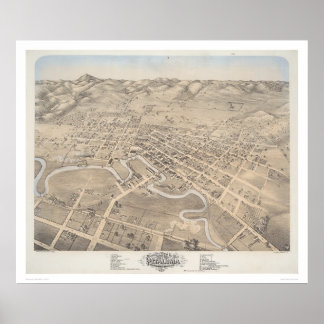 Póster Vista aérea de la ciudad de Petaluma (1298)