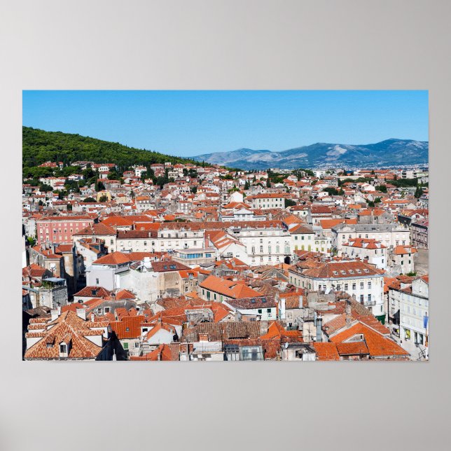 Póster Vista aérea de la ciudad de Split - Dalmacia, Croa (Frente)