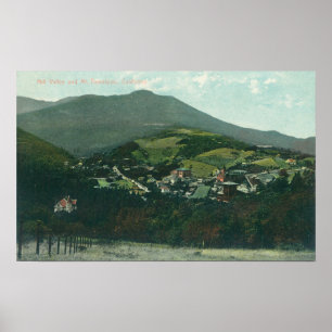 Póster Vista aérea de la ciudad y del Mt. Tamalpais