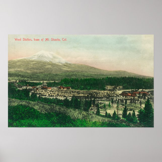 Póster Vista aérea de la estación de Weed en la base de M (Frente)