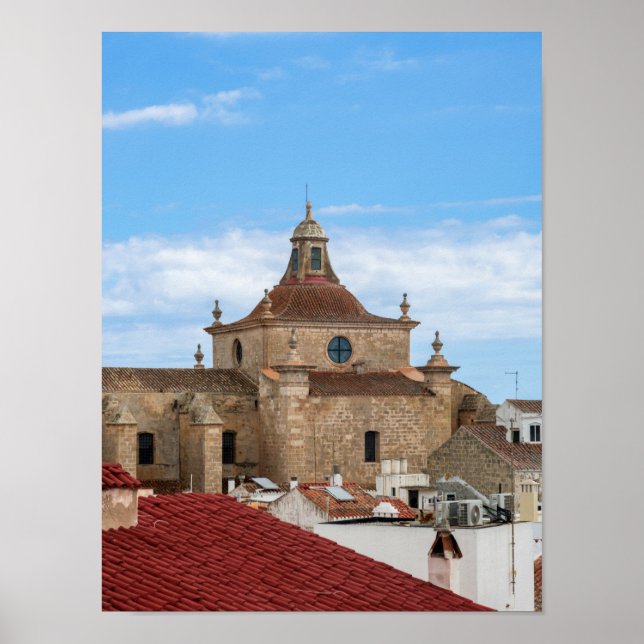 Póster Vista aérea de la iglesia de Carmen - Mahón, Menor (Frente)