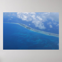 Póster Vista aérea de la isla Rangiroa