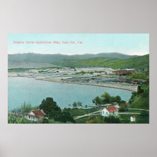 Póster Vista aérea de la mina de plata rápida de los banc