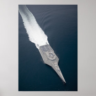 Póster Vista aérea de la nave de combate litoral