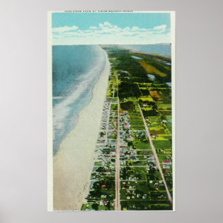 Póster Vista aérea de la playa